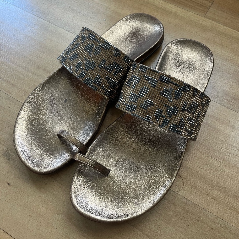Kenneth Cole Gold Women's Slide Sandals